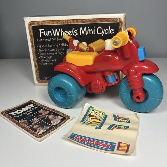 Tomy Fun Wheels Mini Cycle Vintage 1984 No. 1079 Complete With Box & Booklet - Picture 1 of 10